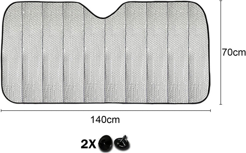 -Parasole Auto Parabrezza, Parasole per Auto Interno Pieghevole Con Elastici E Ventose, Coprisole Auto Contro I Raggi UV, Parasole Parabrezza,Parasole per Macchina (Medium)