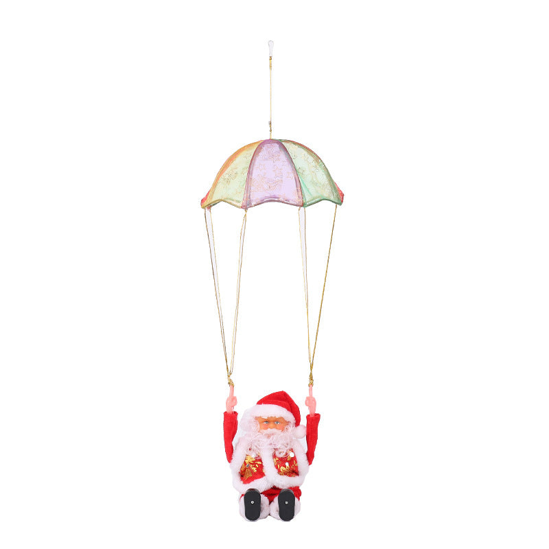 Electric Climbing Chimney Santa Claus Christmas Decoration Figurine Ornament Family New Year Party Santa Claus New Year Gift