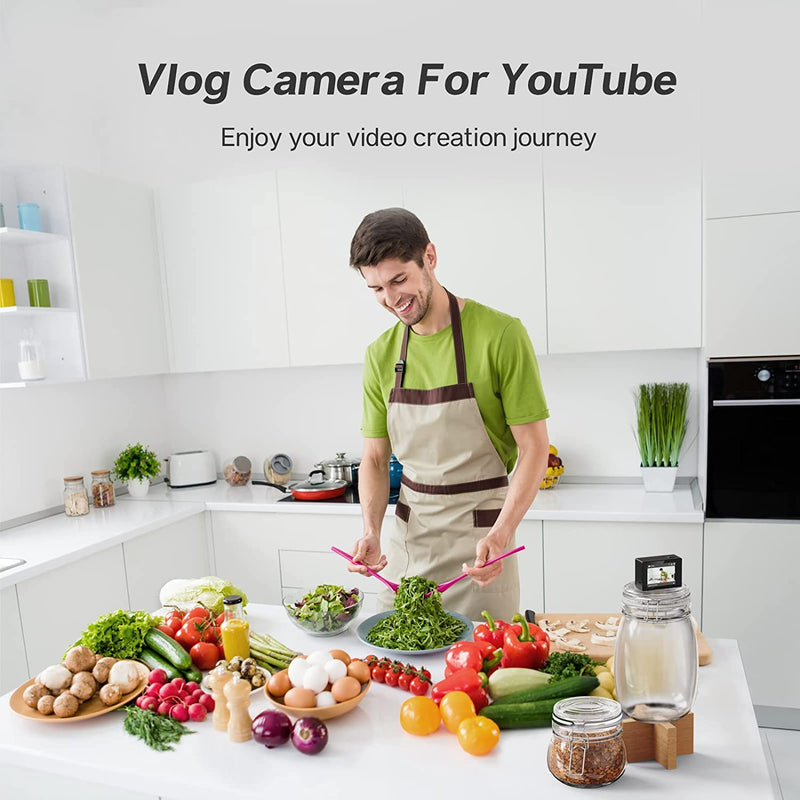 Action Cam 4K 30FPS 20MP Fotocamera Subacquea 40M Impermeabile Con Kit Di Accessori per Microfono Con Telecomando E 2 Batterie Videocamera per Casco Da Moto per Snorkeling Bicicletta E Vlog