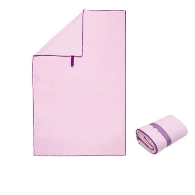Microfiber Double-Sided Fleece Quick-Drying Portable Swimming Towel with Strap