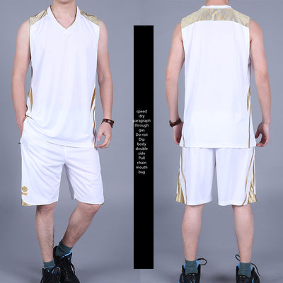 Basketball Sports Suit Men'S Summer 2021 Casual Wear Sleeveless Thin Vest Running Suit Shorts Sportswear