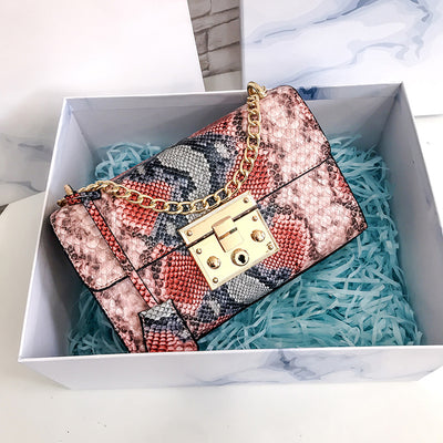 Serpentine Small Square Bag Korean Fashion Chain Bag