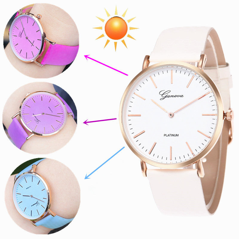 Simple Scale Temperature-Sensitive Color-Changing Watch