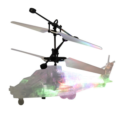 Gesture Sensing Smart Levitation Led Light Altitude Hold Transparent RC Helicopter Kids Toys