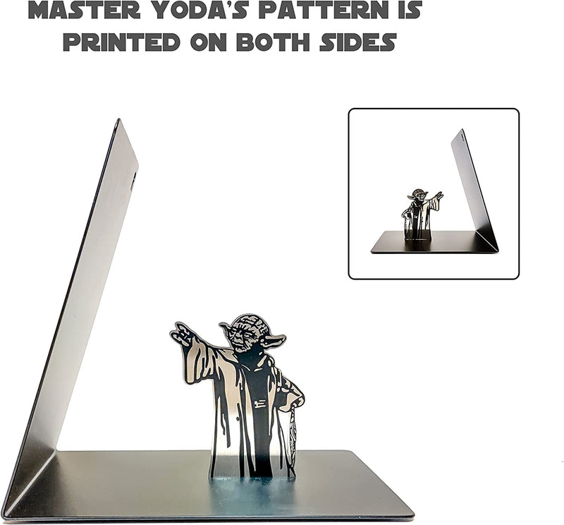 Master Yoda Force - Fermalibri in Metallo, Stampa Bifacciale, Motivo Yoda, Regalo Creativo per Gli Amanti Della Guerra Stellare