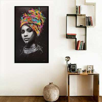 Turban African Woman Canvas Painting