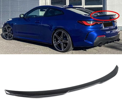 Auto Spoiler Posteriori per BMW 4 Series G22 430I G82 M4 2021-2022, Tetto Posteriore Bagagliaio Spoiler Ala Di Coda Labbro, Auto Accessori,Carbon Fiber Look