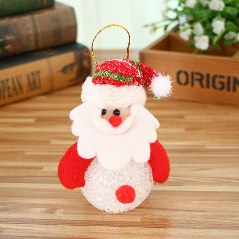 Christmas Luminous Pendant Santa Claus Snowman Bear Elk Lantern