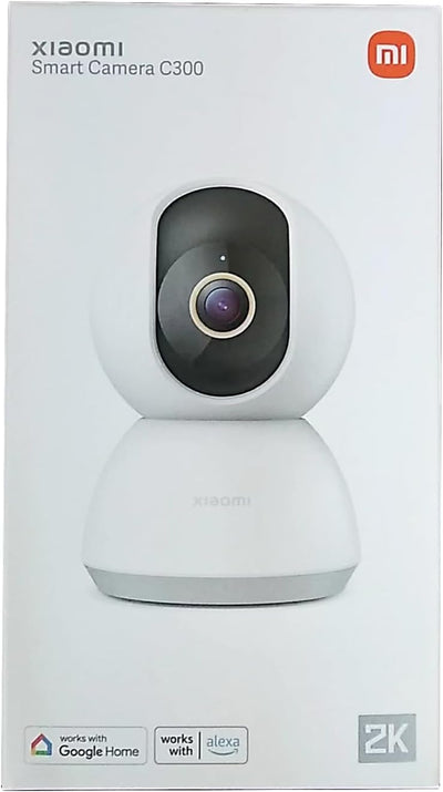 Mi Smart Camera C300 2K, Telecamera Wifi Interno Sorveglianza, Rilevamento Umano Intelligente AI, Risoluzione 2K, Rilevamento Umano Con IA -Lente 6P Apertura F1.4, Bianco