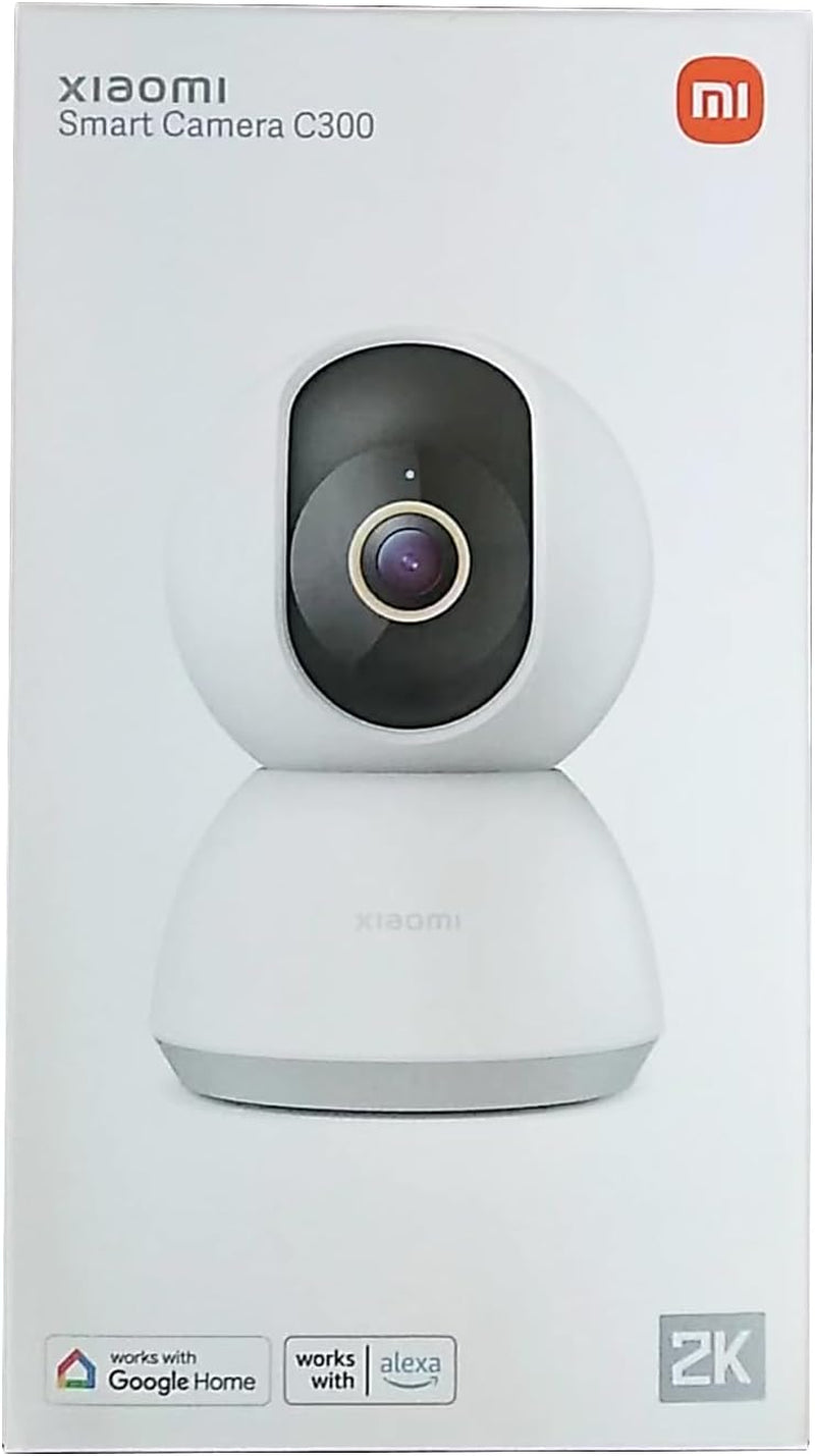 Mi Smart Camera C300 2K, Telecamera Wifi Interno Sorveglianza, Rilevamento Umano Intelligente AI, Risoluzione 2K, Rilevamento Umano Con IA -Lente 6P Apertura F1.4, Bianco