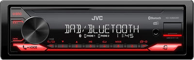 , Autoradio Bluetooth KD-X282DBT, Digital Media Receiver Con DAB+, Chiamate in Viva Voce E Streaming Audio Con App , Display LCS, AUX Frontale E USB Retroilluminata, Nero