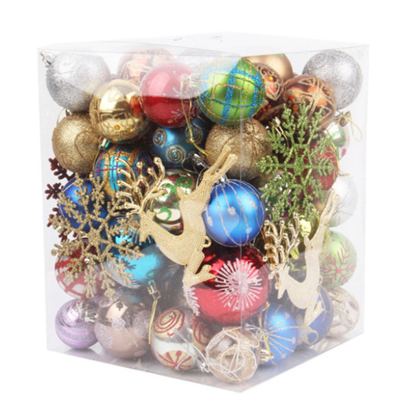 Bucketed Plastic Shiny Matte Christmas Balls