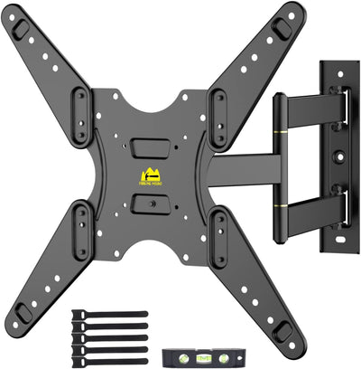 Supporto TV Parete per 26-55 Pollici,  Braccio TV Staffa TV Con Braccio Girevole Ed Estendibile Di 457Mm Adatto per TV LCD LED Max VESA 400X400Mm Carico Massimo 40KG Con Vite Di Sicurezza