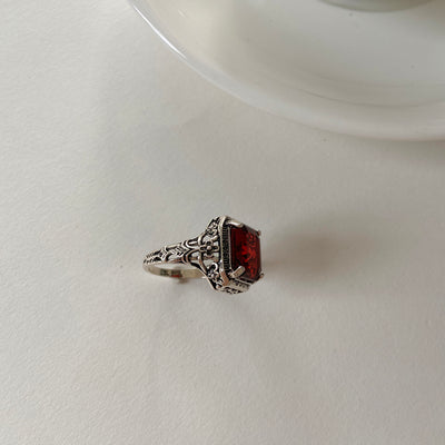 Ancient Silver Ruby Ring