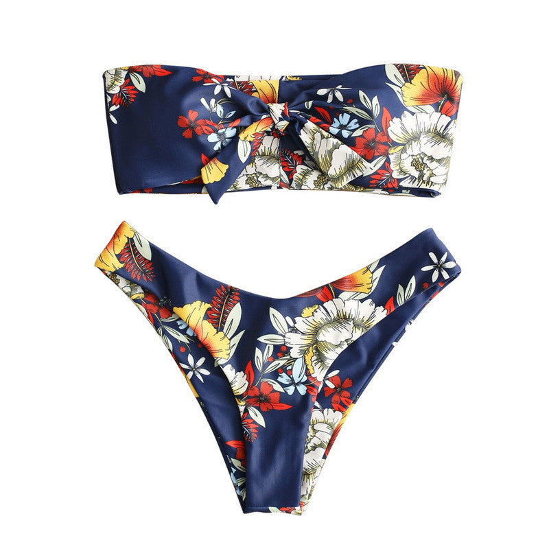 Sexy Printed Ladies Bikini Split Swimsuit