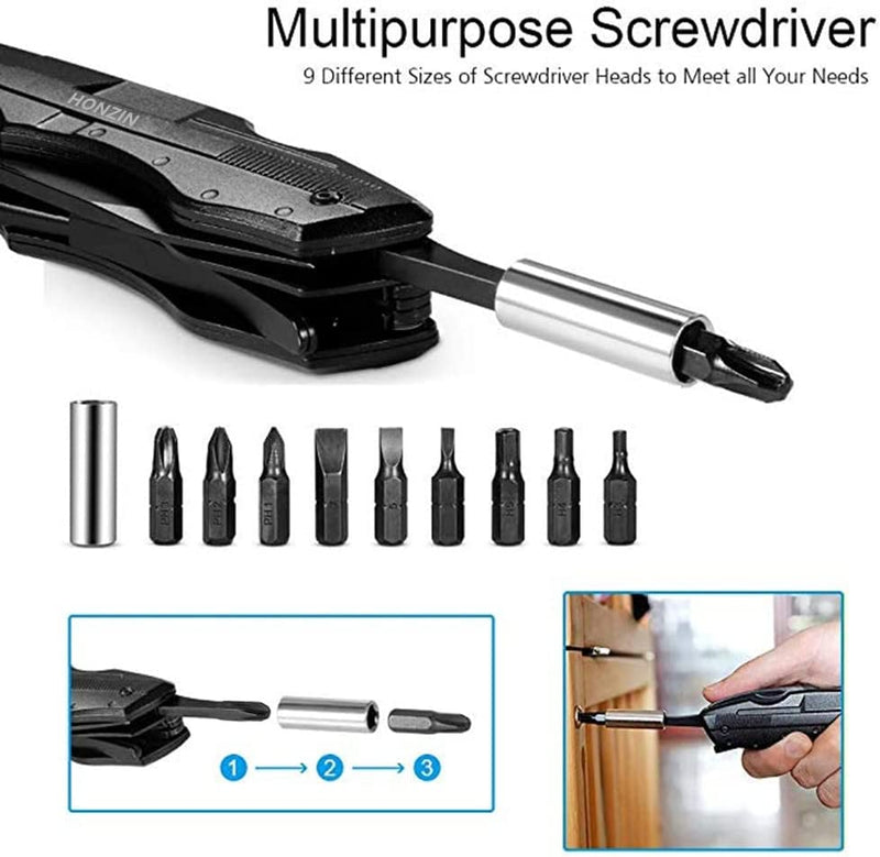 Coltello Multiuso,Utensile Multiuso in Acciaio Inossidabile Adatto per Il Campeggio, Escursioni E All&