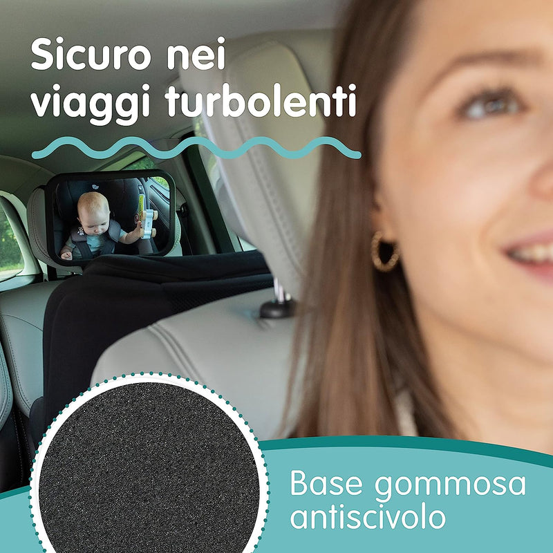 Specchietto Retrovisore Bambini - 100% Infrangibile - Guida in Sicurezza E Monitora Il Tuo Bambino - Accessorio Auto per I Neogenitori - Vincitore Del Madeformums Awards