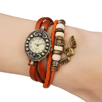 Angel Pendant Vintage Women'S Cuticle Bracelet Watch