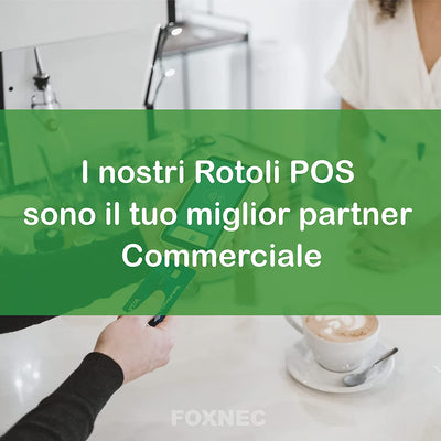 10 Rotoli Pos 57Mm X 16M X 12Mm - Rotoli Pos Di Carta Termica - Ricevute Bancomat Rotolini per Terminale Pos E Pagamento Elettronico 57X35X12 (10 Rotoli)