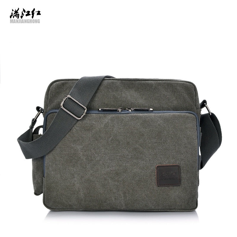 Manjianghong New Canvas Bag Bag Bag Retro Trend of Men&