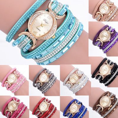 New Casual Rhinestone Watch Dress Ladies Bracelet Watch Analog Quartz Watch for Women