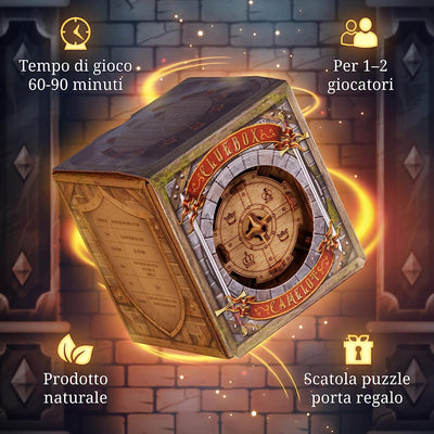 Cluebox - a Prova Di Camelot - Escape Room Gioco - Scatola Rompicapo Labirinto - Scatola Regalo - Regalo Fidanzato - Puzzle 3D - Puzzle Rompicapo - Regalo per Lui - Giochi E Puzzle in Legno