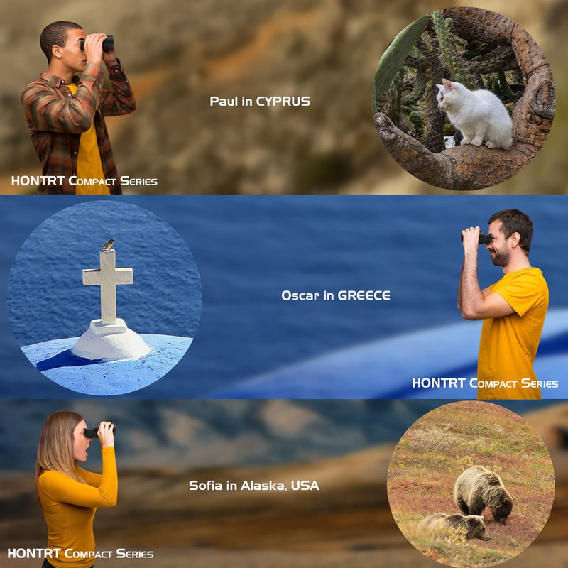Binocolo per Adulti E Bambini, Compatto Binocolo 10X25 per Birdwatching, Teatro E Concerti, Caccia E Giochi Sportivi
