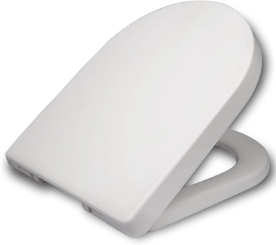 WS2543 Sedile WC Copriwater Chiusura Ammortizzata Soft Close Toilet Seat Bagno in Plastica Antibatterico Bianco