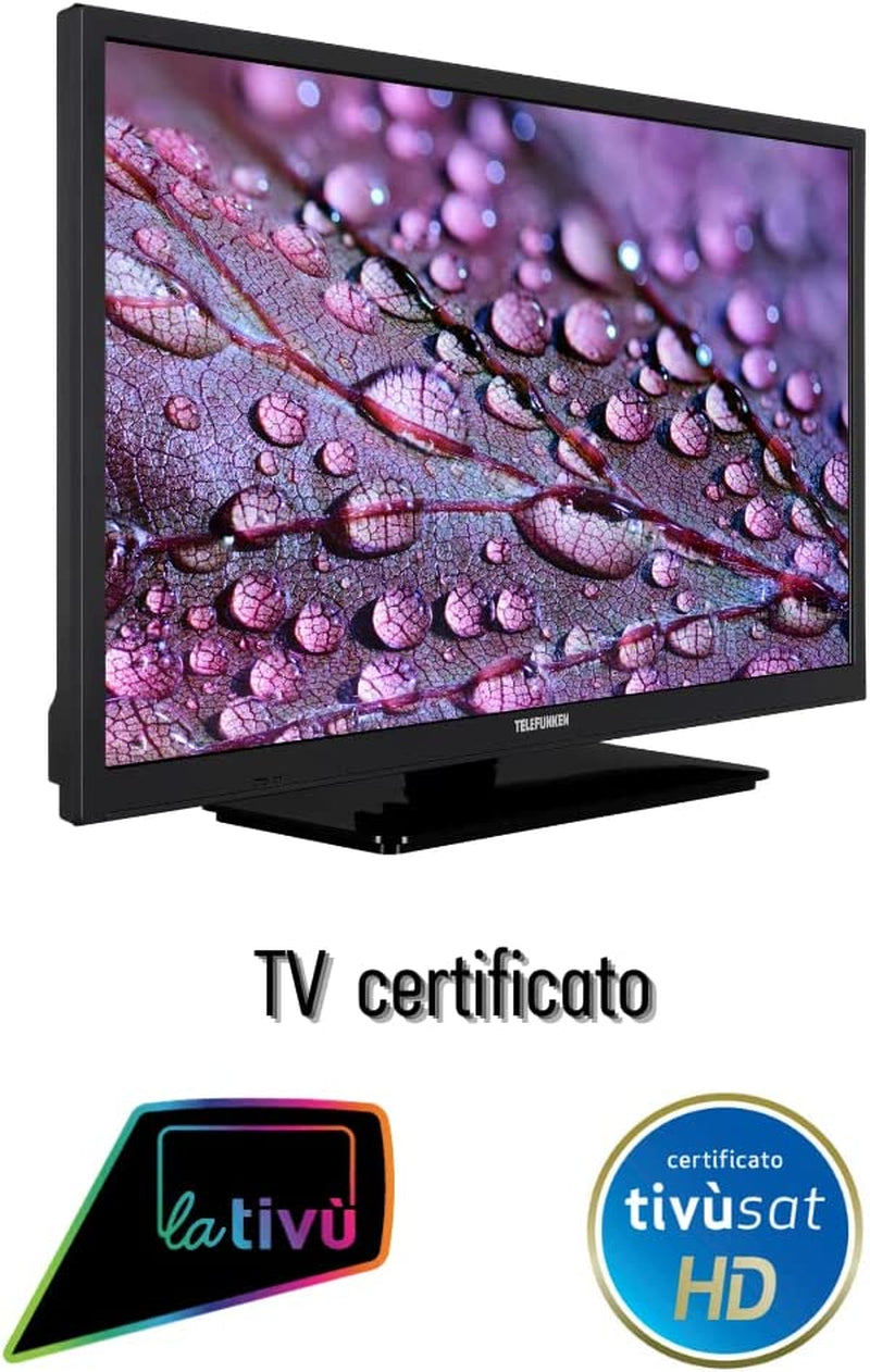 Smart TV 24" HD Ready TE24553B42V2DZ, TV LED 24 Pollici Con Alexa Integrata, Compatibile Con Alexa E Google Assistant, Digitale DVB-T2, Dolby Vision HDR10, Dolby Audio