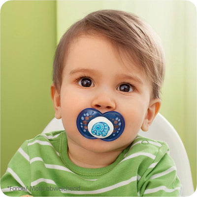 Istruzioni in Lingua Straniera  Ciuccio Originale in Silicone, Set Da 2, Ciuccio Adatto Ai Denti per Bambini, in Silicone Skinsoft Con Scatola per Ciuccio, 6-16 Mesi, Elefante/Koala, Blu E Beige