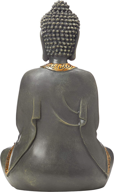 Zen 'Light Statua Di Buddha Meditazione, Resina, Bonzo, 15 X 24 X 37.5 Cm