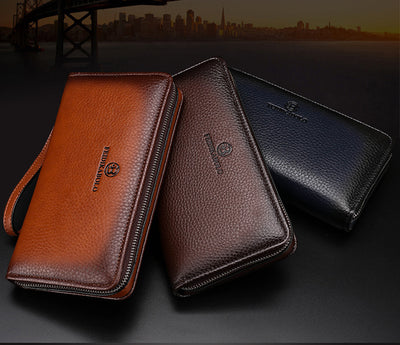 Large Capacity Men'S Business Casual Long Wallet