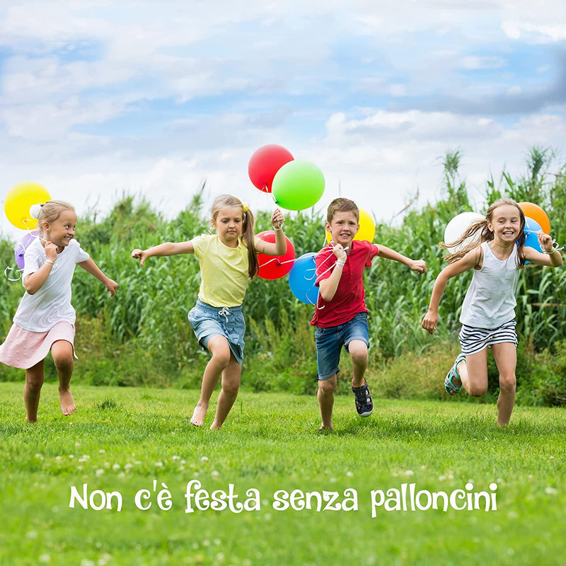 Palloncini Compleanno [100 Pezzi] • MADE in EU • Carbon Neutral • Palloncini Colorati • 100% Lattice Naturale • Palloncini Pastello Compleanno Bambina E Bambino • Palloncini Colorati Misti • Feste