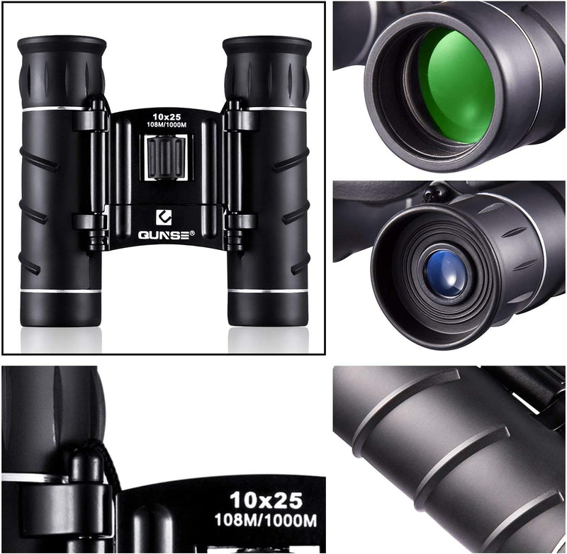 10X25 Binocolo Professionale Compatto, Cannocchiale, Mini Binocolo Tascabile per Bird Watching, Escursionismo,Campeggio Caccia, Viaggio, Sportivi,Concerti