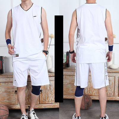 Basketball Sports Suit Men'S Summer 2021 Casual Wear Sleeveless Thin Vest Running Suit Shorts Sportswear