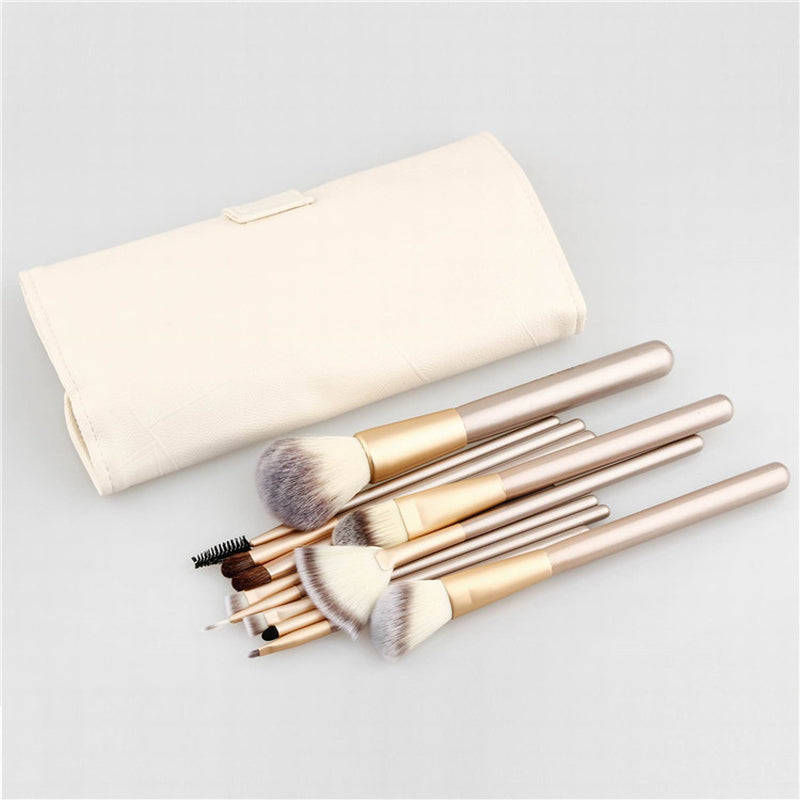 Spot Detonating 121824, White Make-Up, White Make-Up Brush, 24 Make-Up and Brush Suits for Portable Beauty and Makeup Tools