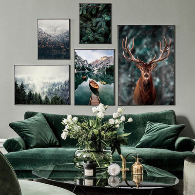 Household Forest Deer Animal Decorative Painting