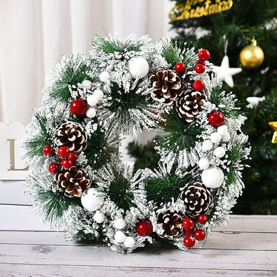 23 Inch Christmas Wreath for Front Door, Artificial Christmas Door Wreaths