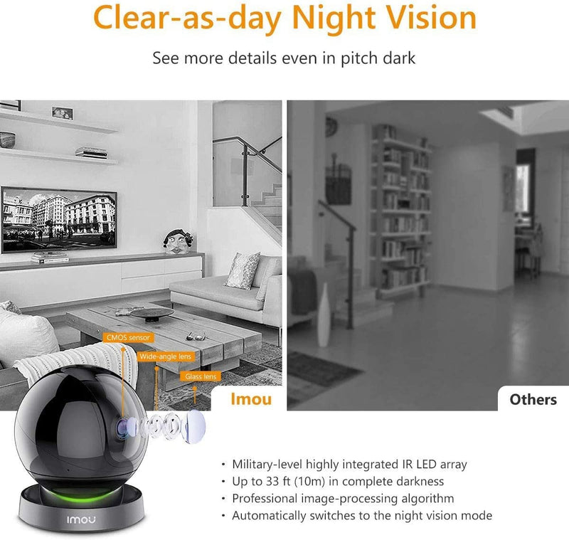 Telecamera Wi-Fi Interno, Videocamera Di Sorveglianza 1080P, Crociera Automatica & Tracciamento Intelligente, Sirena+Faretto & Audio Bidirezionale, Compatibile Con Alexa, Ranger PRO Aggiornato