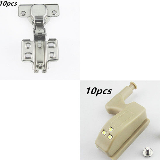 New Hot 10Pcs Unit Cabinet Cupboard Closet Hinge LED Light Lamp Emergency Helpful LED Sensor Light