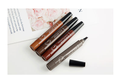 Four-Headed Eyebrow Pencil Long-Lasting No Blooming