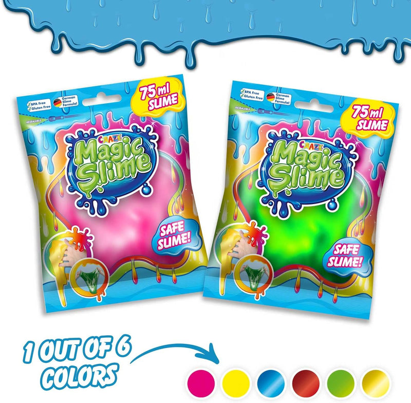 Magic Slime Foil Bag 75Ml, Borsa Di Slime per Bambini, Slime Magico in Una Borsa - Diverse Colore, Assortito, 18583