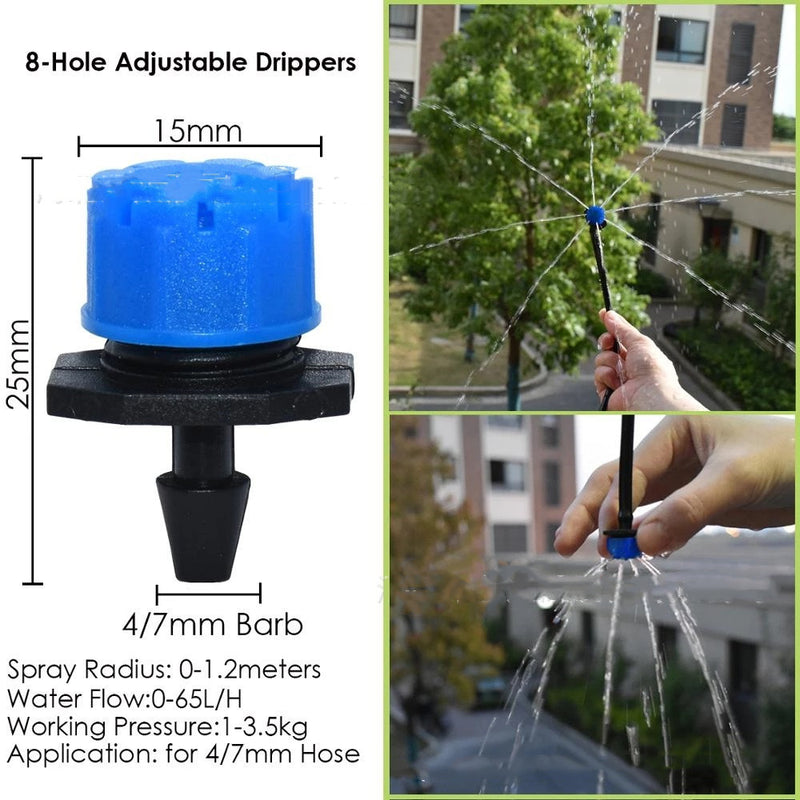 8L Blue Eight-Hole Dripper Pressure Compensation