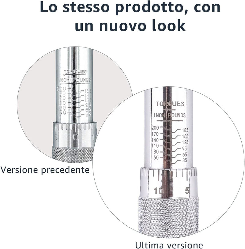 - Chiave Dinamometrica Da 1/4 Pollici , 3.95-22.5 Nm