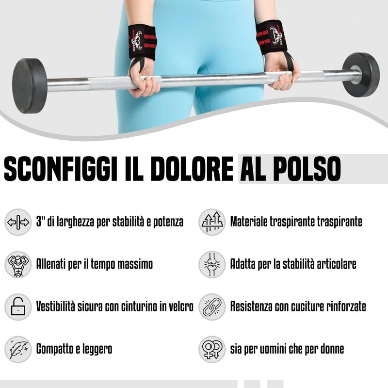 Polsiere Palestra Sollevamento Fasce Da Polso Cinghie Donna & Uomo Polsini Palestra per Gym Bodybuilding Crossfit Calistenics,Polsini, Bendaggi per Il Polso