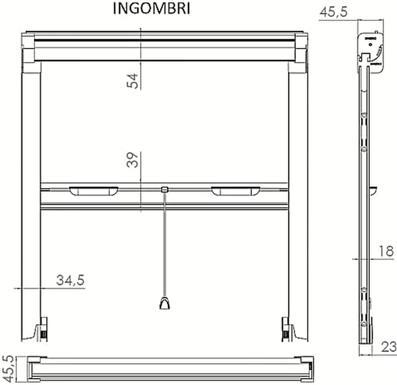 Zanzariera a Rullo Riducibile Verticale Fai Da Te in Kit Vari Colori E Misure Disponibili (100 X 160, Bianco)