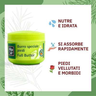 Burro Speciale Piedi - Crema Piedi Secchi E Screpolati, 200 Ml - Idratante E Profumata per Piedi Vellutati Fin Dalle Prime Applicazioni - Con Burro Di Karitè E Burro Di Cacao