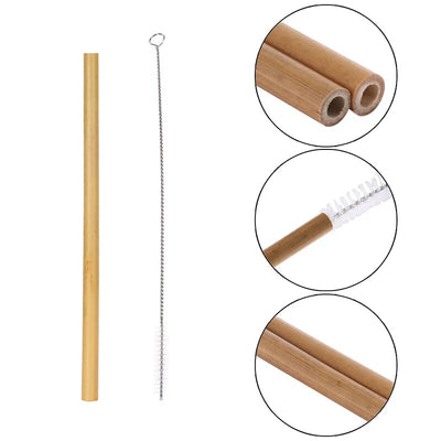 5Pcs Natural Bamboo Straws