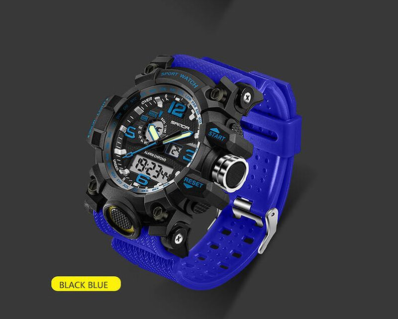 SANDA Military Watch Waterproof Sports Watches Men&