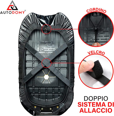 Coprisella per Moto Universale Coprisedile per Scooter Impermeabile Antiscivolo Antigraffio Con Protezione Sole E Pioggia Adatto a Tutti I Tipi Di Motocicletta (L)